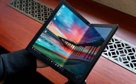 Lenovo presentó un prototipo de portátil ThinkPad X1 con una pantalla flexible