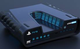The first photo of the PlayStation 5: V-shaped case and 6 ports