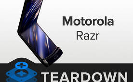 iFixit talade om underhållbarhet Motorola RAZR - clamshell med fällbar skärm