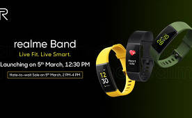 Realme Company förbereder sig för presentationen av den första fitness tracker Band med hjärtfrekvens